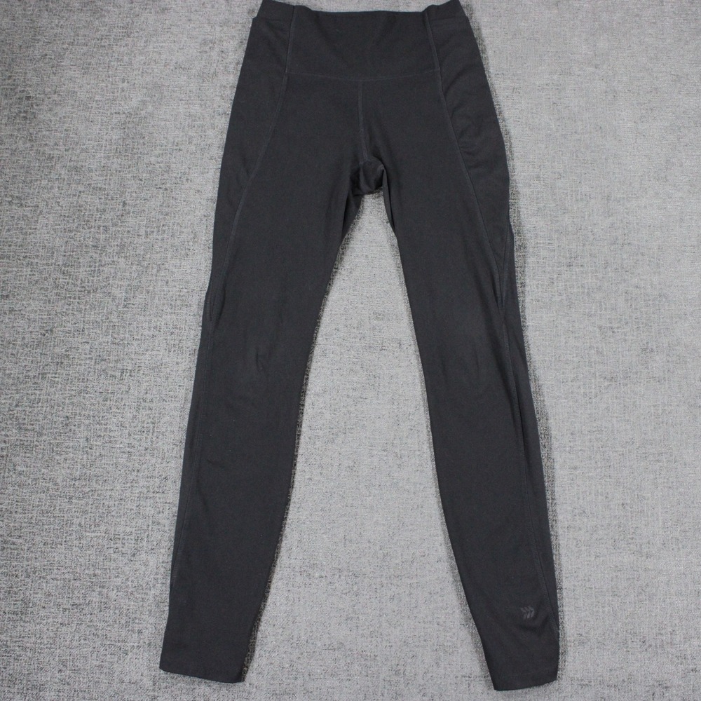 All In Motion Womens Black High-Waisted Active Leggings Side Pockets XS